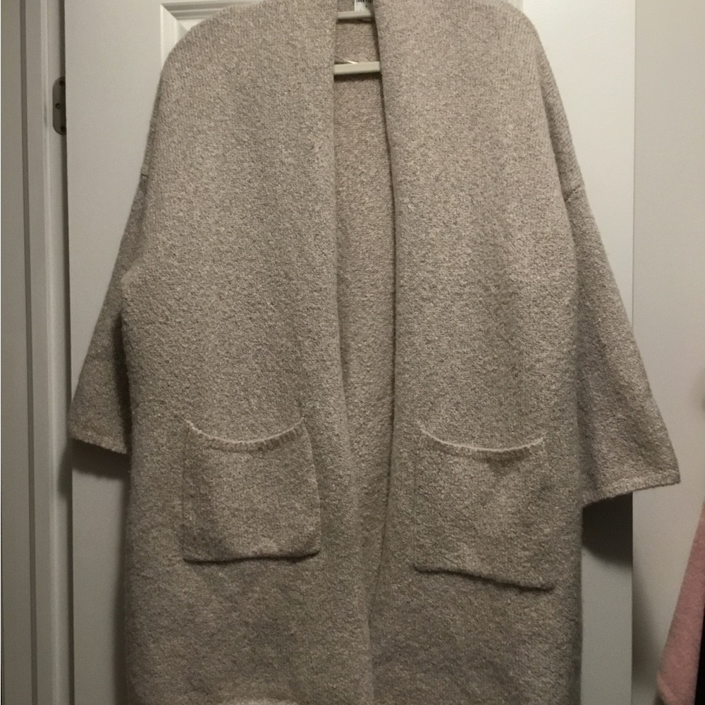 John + Jenn X Indigo Beige Textured Cardigan - Picture 6 of 8